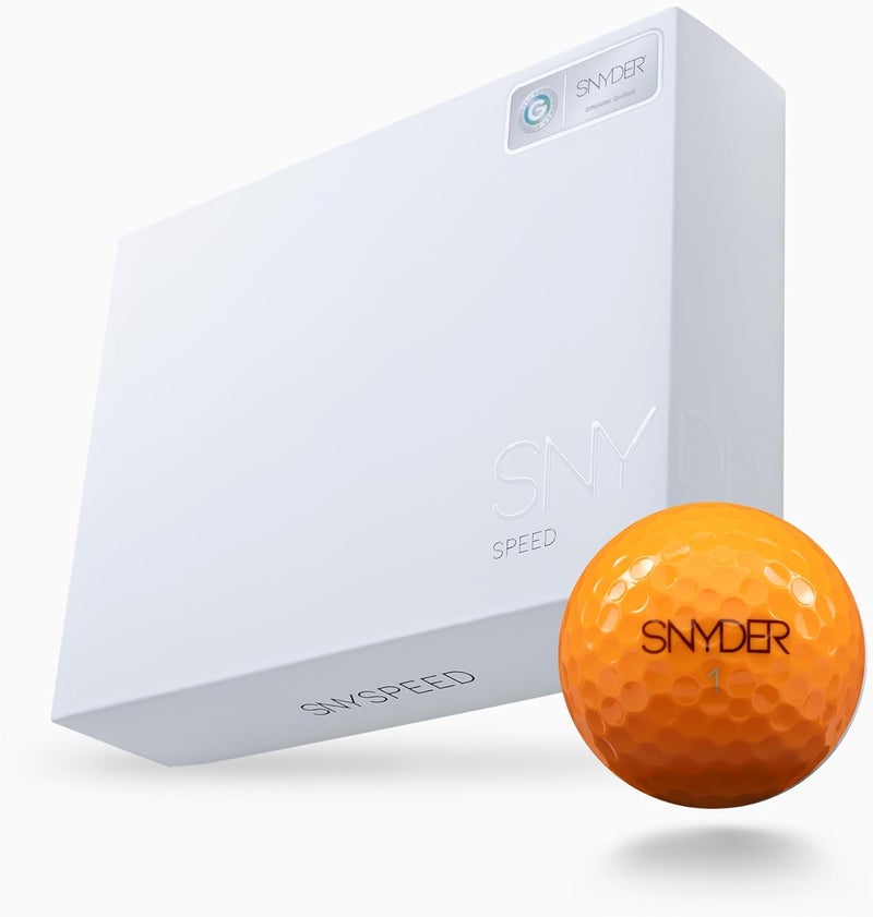 Snyder USA Speed Golf Balls - 3-Piece Construction Distance Golf Balls, 342 Dimples, 80 Compression, High Visibility Colored Golf Balls 12 Pack - Image 1